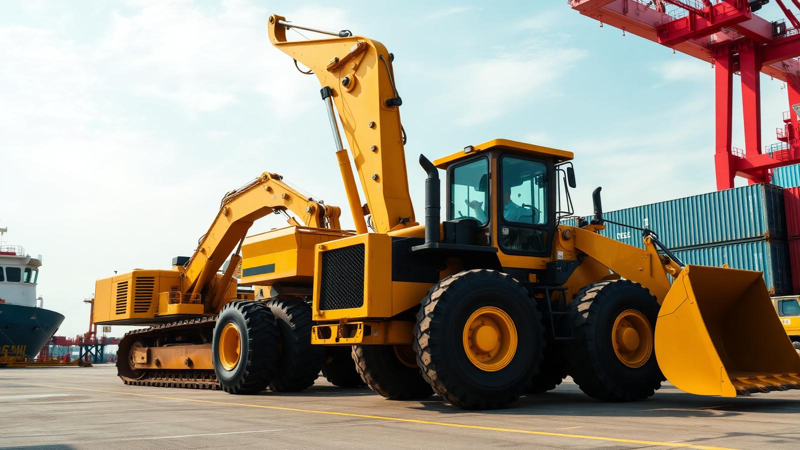 Heavy equipment ready for Matadi