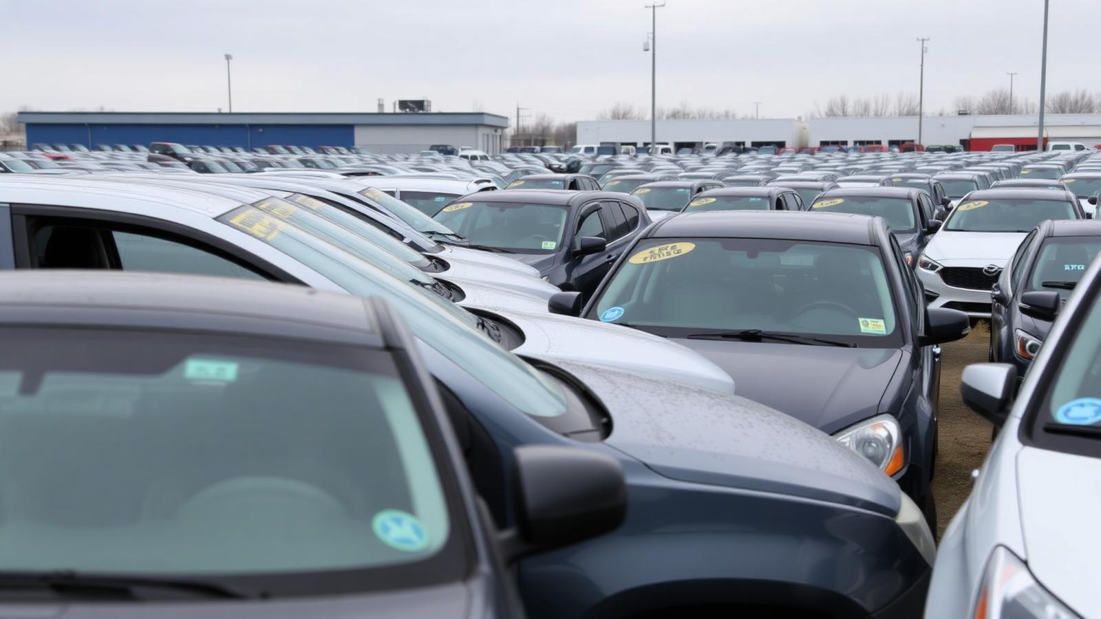 Vehicle bought at auction waiting for pickup for export