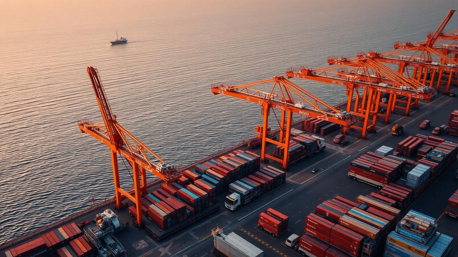 Ocean shipping container loaded with parcels, barrels and vehicles for a consolidated shipment from Montreal to Abidjan, Ivory Coast