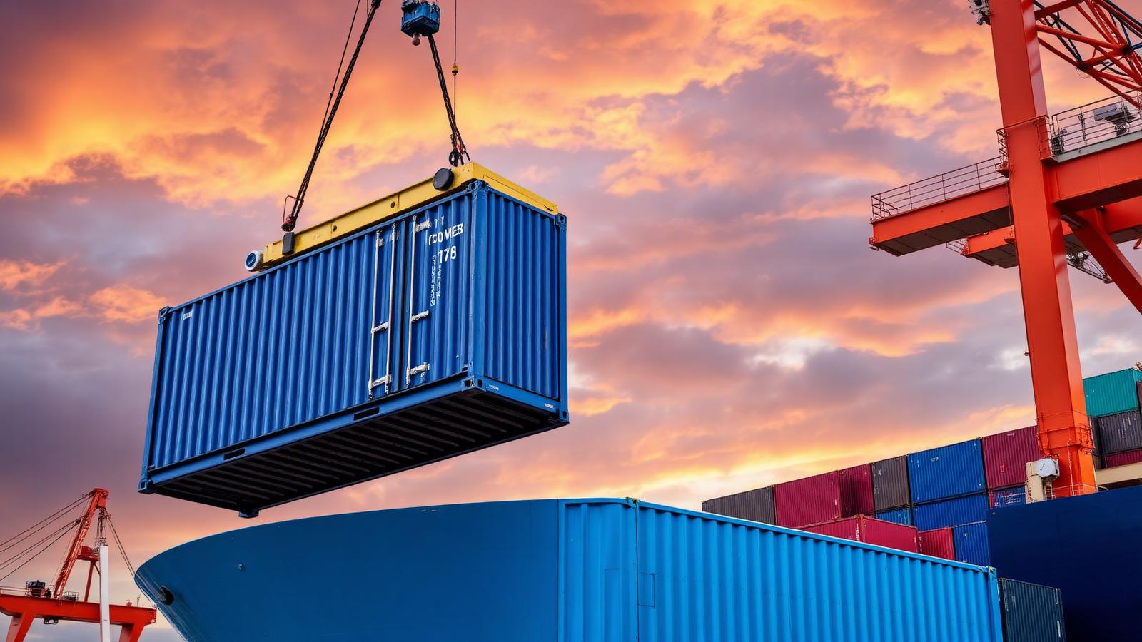 Vehicles and cargo waiting to be loaded into an ocean container in Montreal bound for the port of Cotonou