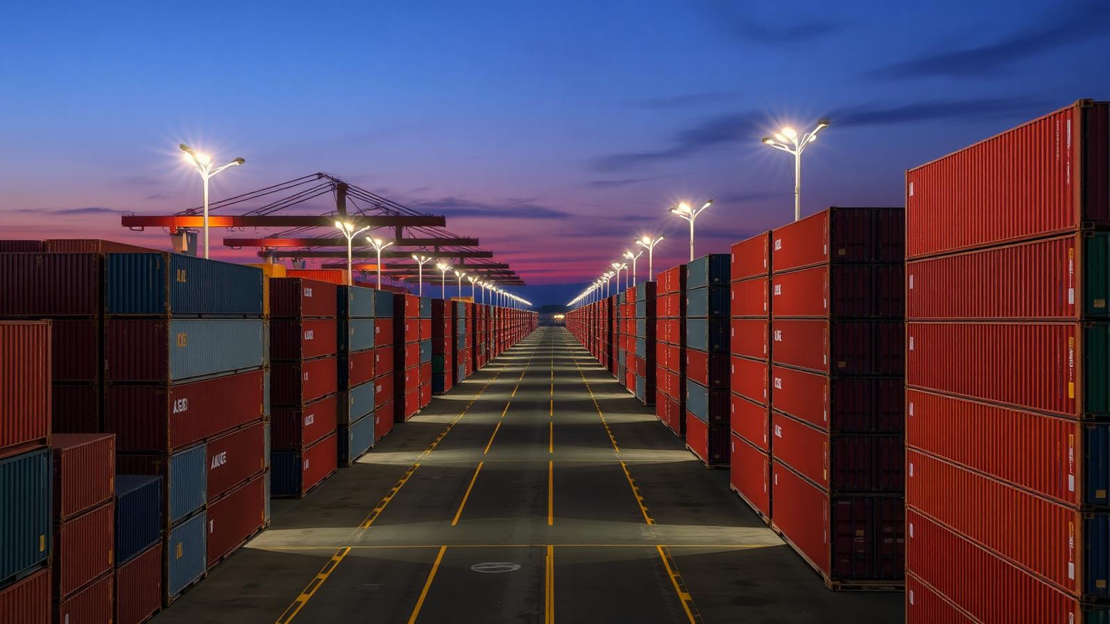 Ocean container departing Montreal for the deep-water port of Lomé, a transshipment hub for West Africa