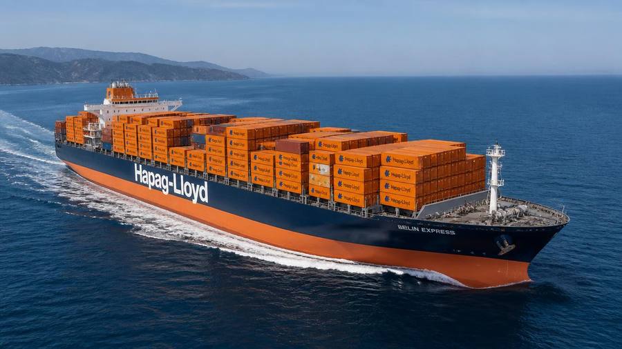 Hapag-Lloyd container ship at sea