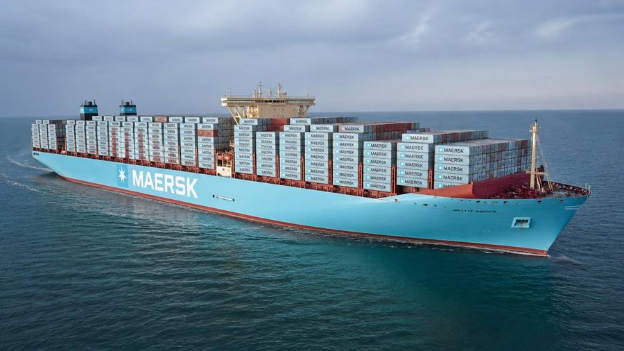 Maersk container ship at sea